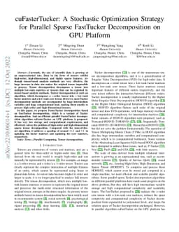 cuFasterTucker: A Stochastic Optimization Strategy for Parallel Sparse
  FastTucker Decomposition on GPU Platform