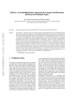 Lbl2Vec: An Embedding-Based Approach for Unsupervised Document Retrieval
  on Predefined Topics