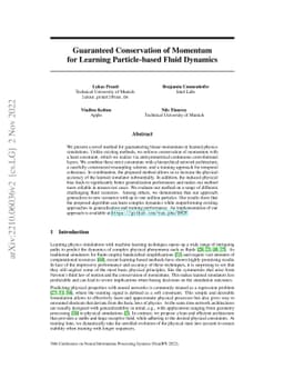 Guaranteed Conservation of Momentum for Learning Particle-based Fluid
  Dynamics