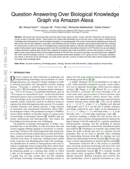 Question Answering Over Biological Knowledge Graph via Amazon Alexa
