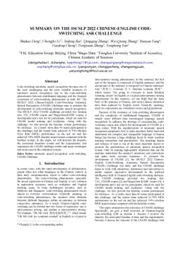 Summary on the ISCSLP 2022 Chinese-English Code-Switching ASR Challenge