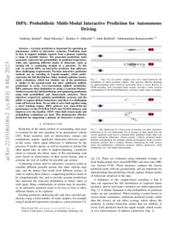 DiPA: Probabilistic Multi-Modal Interactive Prediction for Autonomous
  Driving