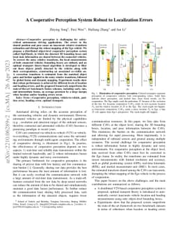 A Cooperative Perception System Robust to Localization Errors