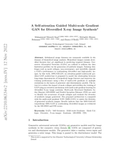 A Self-attention Guided Multi-scale Gradient GAN for Diversified X-ray
  Image Synthesis