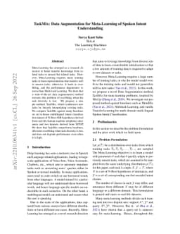 TaskMix: Data Augmentation for Meta-Learning of Spoken Intent
  Understanding