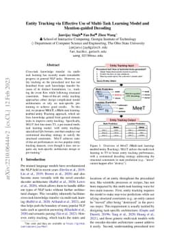Entity Tracking via Effective Use of Multi-Task Learning Model and
  Mention-guided Decoding