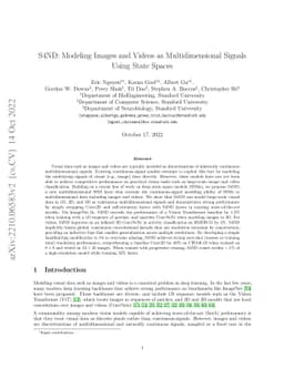 S4ND: Modeling Images and Videos as Multidimensional Signals Using State
  Spaces