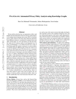 PoliGraph: Automated Privacy Policy Analysis using Knowledge Graphs (Journal Version)
