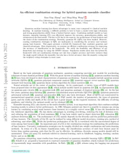 An efficient combination strategy for hybird quantum ensemble classifier