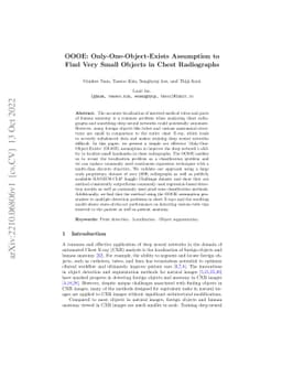 OOOE: Only-One-Object-Exists Assumption to Find Very Small Objects in
  Chest Radiographs