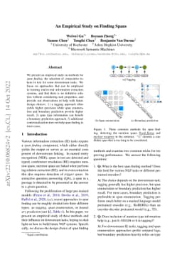 An Empirical Study on Finding Spans