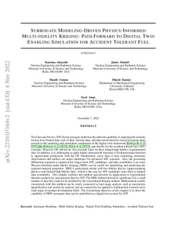 Surrogate Modeling-Driven Physics-Informed Multi-fidelity Kriging: Path
  Forward to Digital Twin Enabling Simulation for Accident Tolerant Fuel