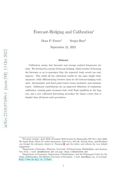 Forecast Hedging and Calibration