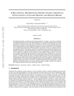 A Relational Macrostate Theory Guides Artificial Intelligence to Learn
  Macro and Design Micro