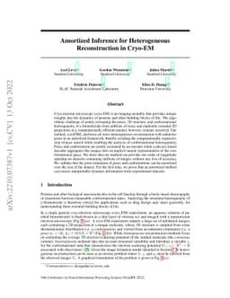 Amortized Inference for Heterogeneous Reconstruction in Cryo-EM