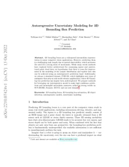 Autoregressive Uncertainty Modeling for 3D Bounding Box Prediction