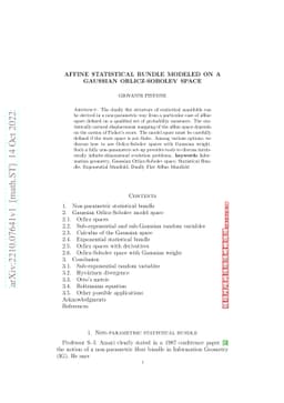 Affine statistical bundle modeled on a Gaussian Orlicz-Sobolev space
