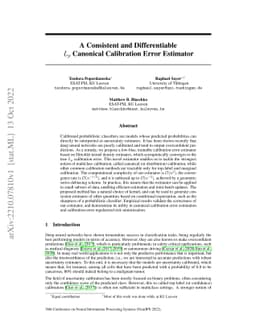 A Consistent and Differentiable Lp Canonical Calibration Error Estimator