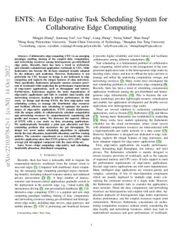 ENTS: An Edge-native Task Scheduling System for Collaborative Edge
  Computing