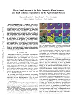 Hierarchical Approach for Joint Semantic, Plant Instance, and Leaf
  Instance Segmentation in the Agricultural Domain