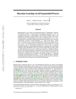 Bayesian Learning via Q-Exponential Process
