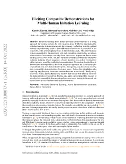 Eliciting Compatible Demonstrations for Multi-Human Imitation Learning