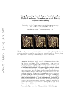 Deep Learning based Super-Resolution for Medical Volume Visualization
  with Direct Volume Rendering