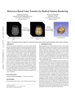 Reference Based Color Transfer for Medical Volume Rendering