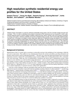 High-resolution synthetic residential energy use profiles for the United
  States
