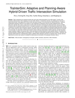 TraInterSim: Adaptive and Planning-Aware Hybrid-Driven Traffic
  Intersection Simulation