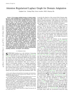 Attention Regularized Laplace Graph for Domain Adaptation