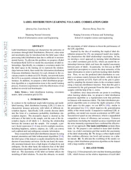 Label distribution learning via label correlation grid