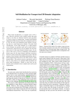 Self-Distillation for Unsupervised 3D Domain Adaptation