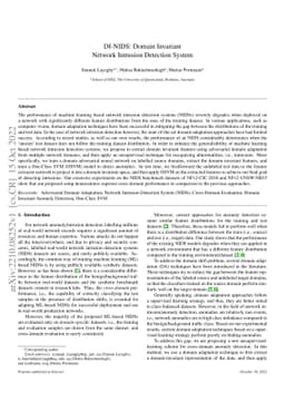 DI-NIDS: Domain Invariant Network Intrusion Detection System