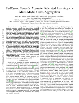 FedCross: Towards Accurate Federated Learning via Multi-Model
  Cross-Aggregation
