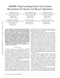 MoRSE: Deep Learning-based Arm Gesture Recognition for Search and Rescue
  Operations
