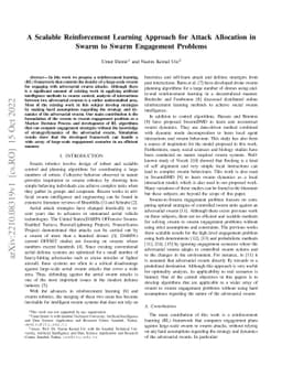 A Scalable Reinforcement Learning Approach for Attack Allocation in
  Swarm to Swarm Engagement Problems
