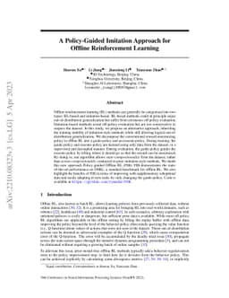 A Policy-Guided Imitation Approach for Offline Reinforcement Learning