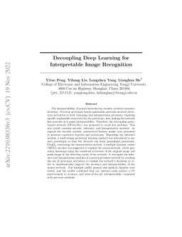 Decoupling Deep Learning for Interpretable Image Recognition