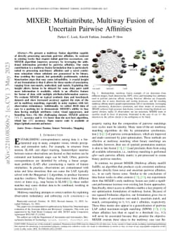MIXER: Multiattribute, Multiway Fusion of Uncertain Pairwise Affinities