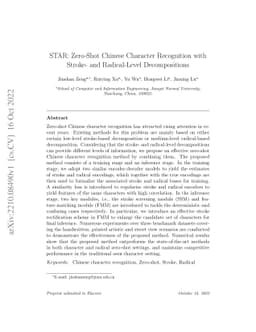 STAR: Zero-Shot Chinese Character Recognition with Stroke- and
  Radical-Level Decompositions