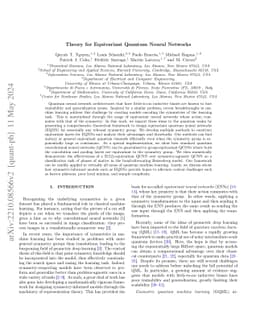 Theory for Equivariant Quantum Neural Networks
