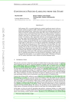 Continuous Pseudo-Labeling from the Start