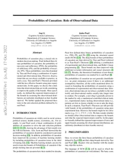 Probabilities of Causation: Role of Observational Data