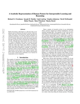 A Symbolic Representation of Human Posture for Interpretable Learning
  and Reasoning