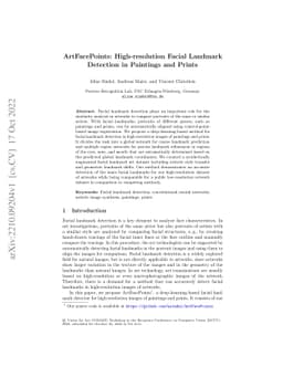 ArtFacePoints: High-resolution Facial Landmark Detection in Paintings
  and Prints