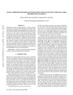 SVLDL: Improved Speaker Age Estimation Using Selective Variance Label
  Distribution Learning