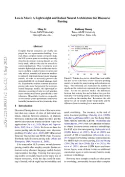 Less is More: A Lightweight and Robust Neural Architecture for Discourse
  Parsing