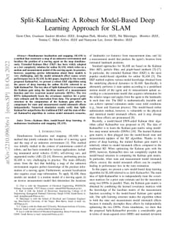 Split-KalmanNet: A Robust Model-Based Deep Learning Approach for SLAM