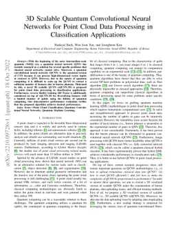 3D Scalable Quantum Convolutional Neural Networks for Point Cloud Data
  Processing in Classification Applications